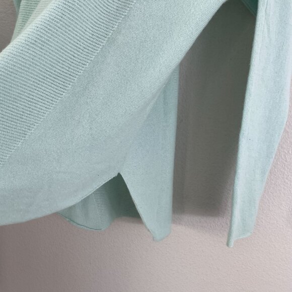 Vince Womens XS Mint Green 100% Cashmere Ribbed Crew Neck Sweater Dolman Sleeve - Picture 8 of 10